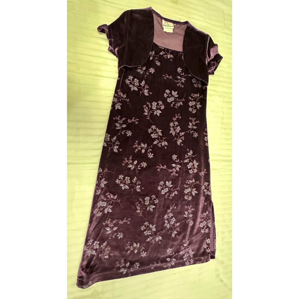 EXPRESSIONS GIRLS VELOUR DRESS SIZE 7